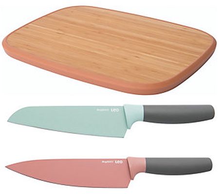 BergHOFF Leo 3-Piece Knife and Cutting Board Se t