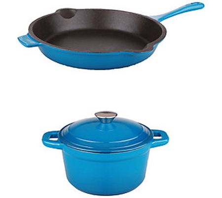 BergHOFF Neo Cast Iron 3-Pc Set, 3-Qt Dutch Ove n & 10" Fry Pa