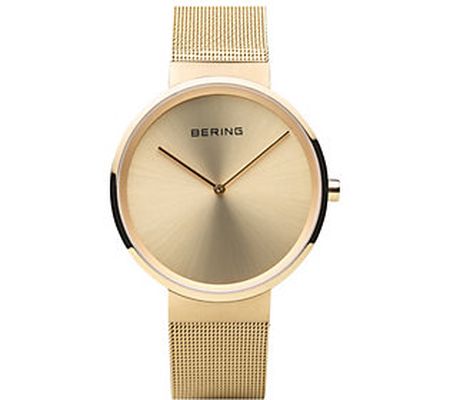 Bering Men's Goldtone IP-Plated Milanese Bracel et Watch