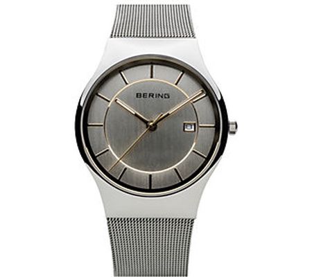 Bering Men's Gray Dial Milanese Watch