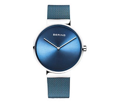 Bering Men's Stainless Blue Sunray Dial Watch