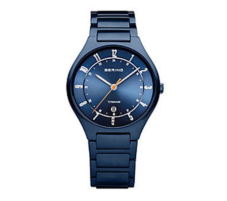 Bering Men's Titanium Blue Dial Bracelet Watch