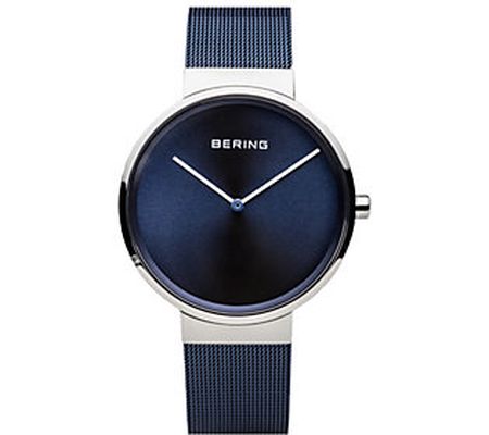 Bering Unisex Blue Stainless Milanese Bracelet Watch