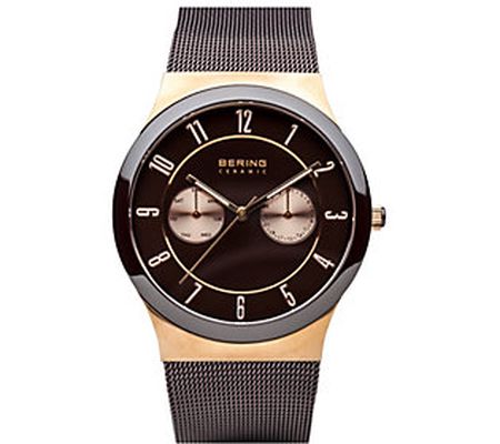 Bering Unisex Brown Milanese Bracelet Watch