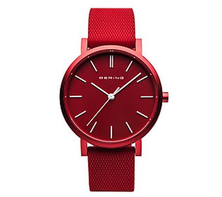 Bering Unisex Red True Aurora Collection Watch