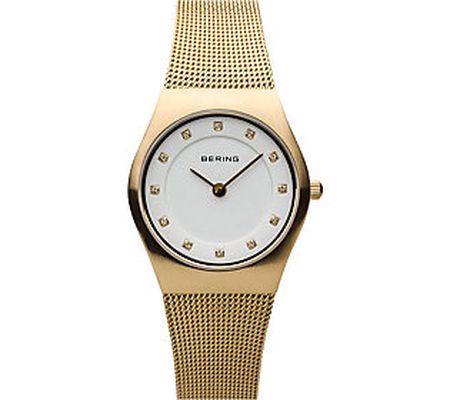 Bering Women's Goldtone Mesh Bracelet Watch