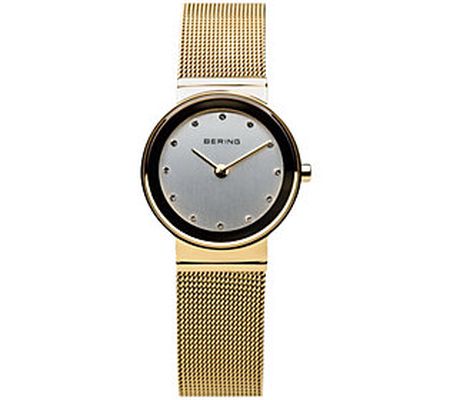 Bering Women's Goldtone Stainless Mesh Bracelet Watch