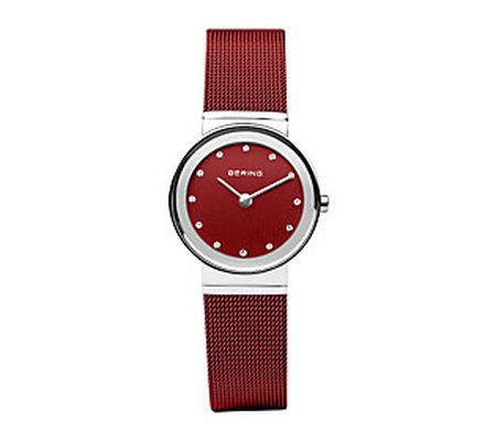 Bering Women's Stainless Red Swarovski Crystal Watch