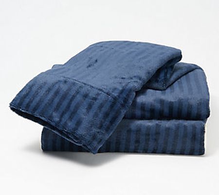 Berkshire Blanket Velvetsoft Matte Stripe Sheet Set - Full