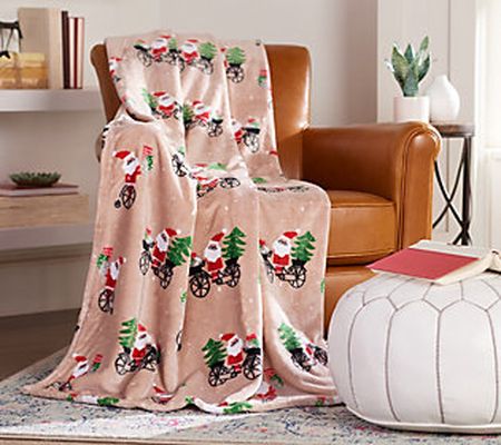 Berkshire Oversized Whimsical Holiday Printed Throw