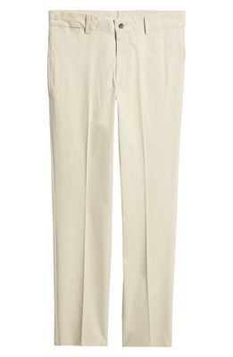 Berle Charleston Flat Front Stretch Cotton Khakis in Stone
