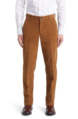 Berle Flat Front Corduroy Dress Pants in Tobacco 