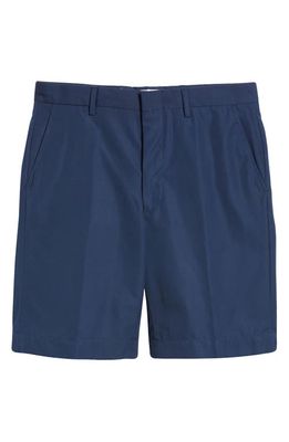 Berle Prime Poplin Flat Front Shorts in Navy