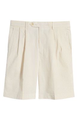 Berle Seersucker Shorts in Tan