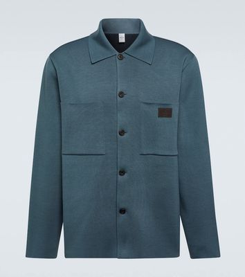 Berluti Leather-trimmed cotton and silk-blend overshirt