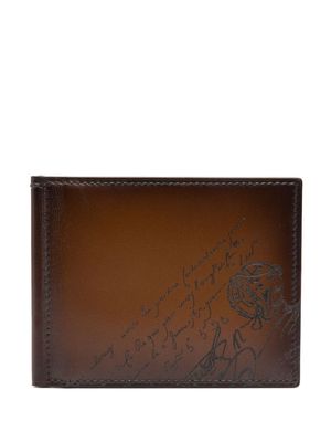 Berluti logo-debossed leather cardholder - Brown