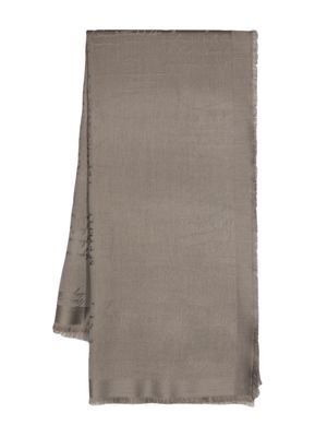 Berluti logo-jacquard wool-blend scarf - Brown