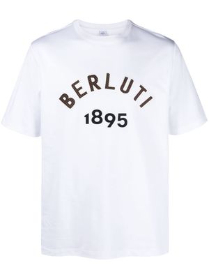 Berluti logo-patch cotton T-shirt - White
