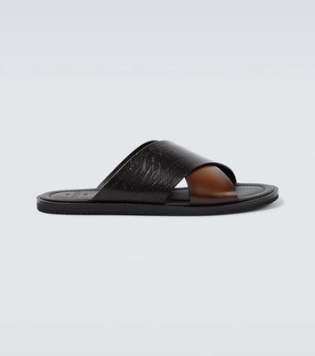 Berluti Sifnos Scritto leather sandals