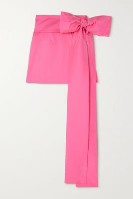 BERNADETTE - Bernard Bow-detailed Taffeta Mini Skirt - Pink