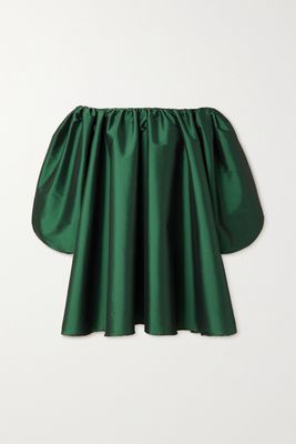 BERNADETTE - Bobby Strapless Taffeta Mini Dress - Green