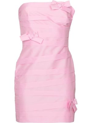 Bernadette bow-detail mini dress - Pink
