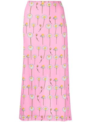 Bernadette Faldilla daisy-print skirt - Pink