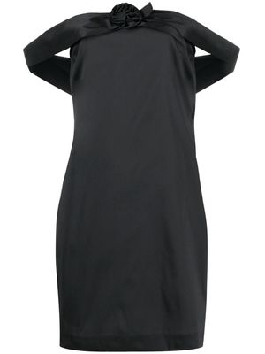 Bernadette floral-appliqué off-shoulder dress - Black