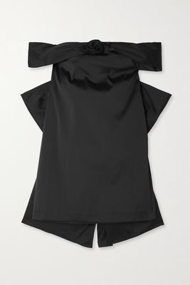 BERNADETTE - Sacha Off-the-shoulder Taffeta Mini Dress - Black