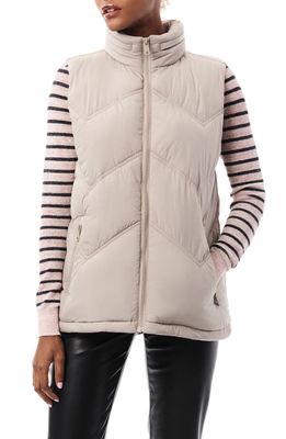 Bernardo Chevron Quilted Puffer Vest in Shadow