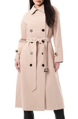 Bernardo Double Breasted Trench Coat in Mocha
