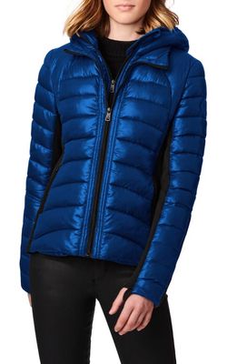 Bernardo EcoPlume™ Removable Hood Puffer Jacket in Rivera Blue