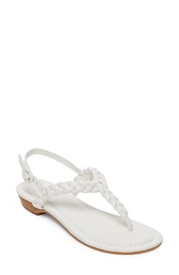 BERNARDO FOOTWEAR Braided T-Strap Sandal in White