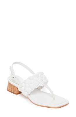 BERNARDO FOOTWEAR Johanna Woven Slingback Sandal in White Multi