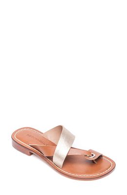 BERNARDO FOOTWEAR Tia Sandal in Platinum/Luggage Leather