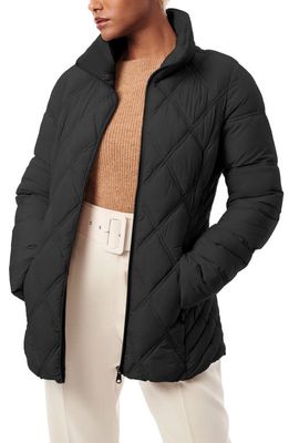 Bernardo Glam Quilted Insulated Puffer Jacket in Black
