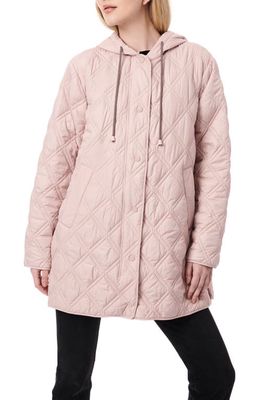 Bernardo Hooded Quilted Liner Jacket in Desert Rose