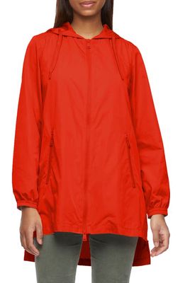 Bernardo Hooded Rain Jacket in Poppy Red