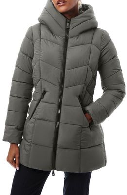 Bernardo Hooded Water Resistant Puffer Jacket in Metropolite