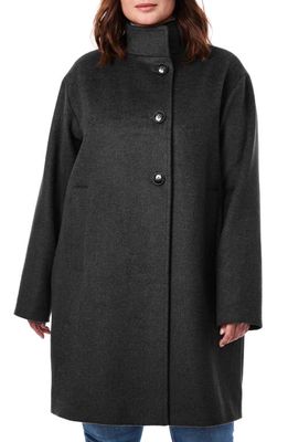 Bernardo Melton Wool Blend Coat in Black