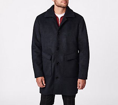 Bernardo Men's Long Line Button-Up Coat