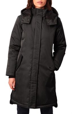 Bernardo Micro Breathable Water Resistant Recycled Polyester Raincoat in Black