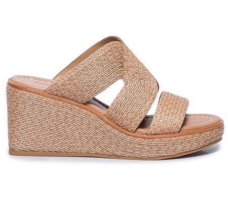 Bernardo Raffia Wedge Sandal - Kaian