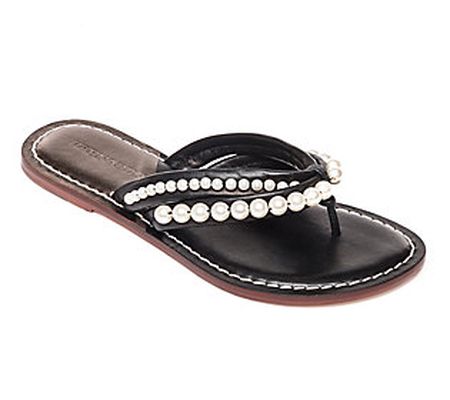Bernardo Slip-On Leather Thong Sandals - Miami earl