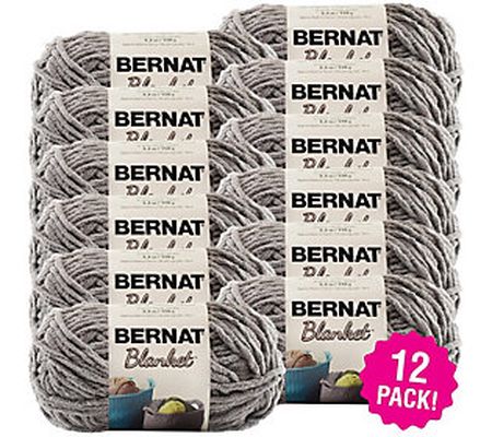 Bernat Blanket Multipack of 12 Gray Yarn