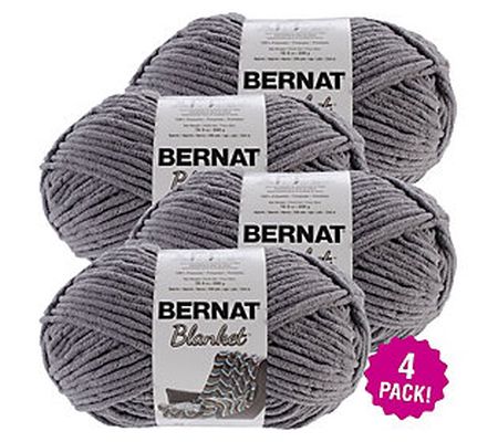 Bernat Blanket Multipack of 4 Dark Gray Big Bal l Yarn