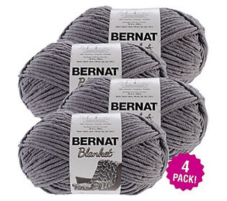 Bernat Blanket Multipack of 4 Dark Gray Big Ball Yarn