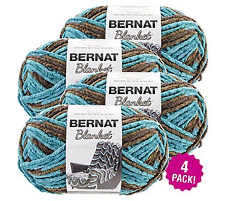 Bernat Blanket Multipack of 4 Mallard Wood Big Ball Yarn