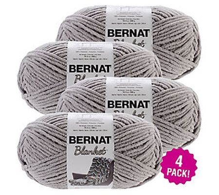 Bernat Blanket Multipack of 4 Pale Gray Big Ball Yarn