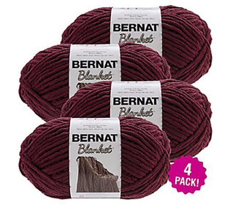 Bernat Blanket Multipack of 4 Purple Plum Big B all Yarn